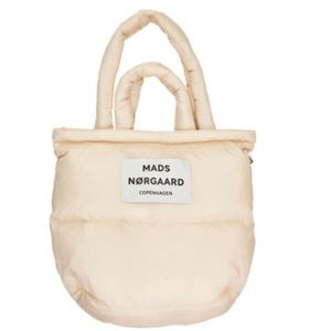 New MADS NØRGAARD COPENHAGEN Sheer Ripstop Pillow Bag: Crème Brulee